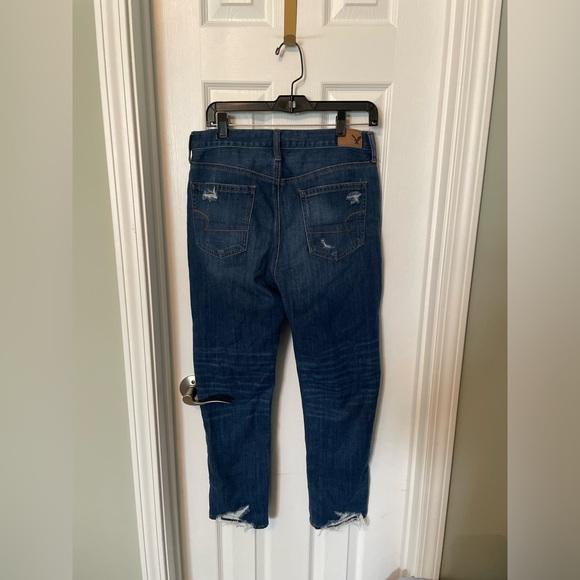 American Eagle High Rise Vintage Button Fly Distressed Jeans - Picture 3 of 6